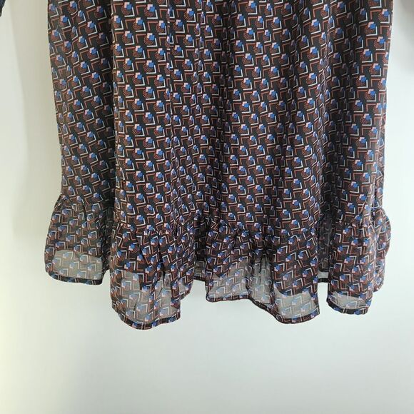 Avec les filles patterned long sleeve mini dress - Picture 10 of 13